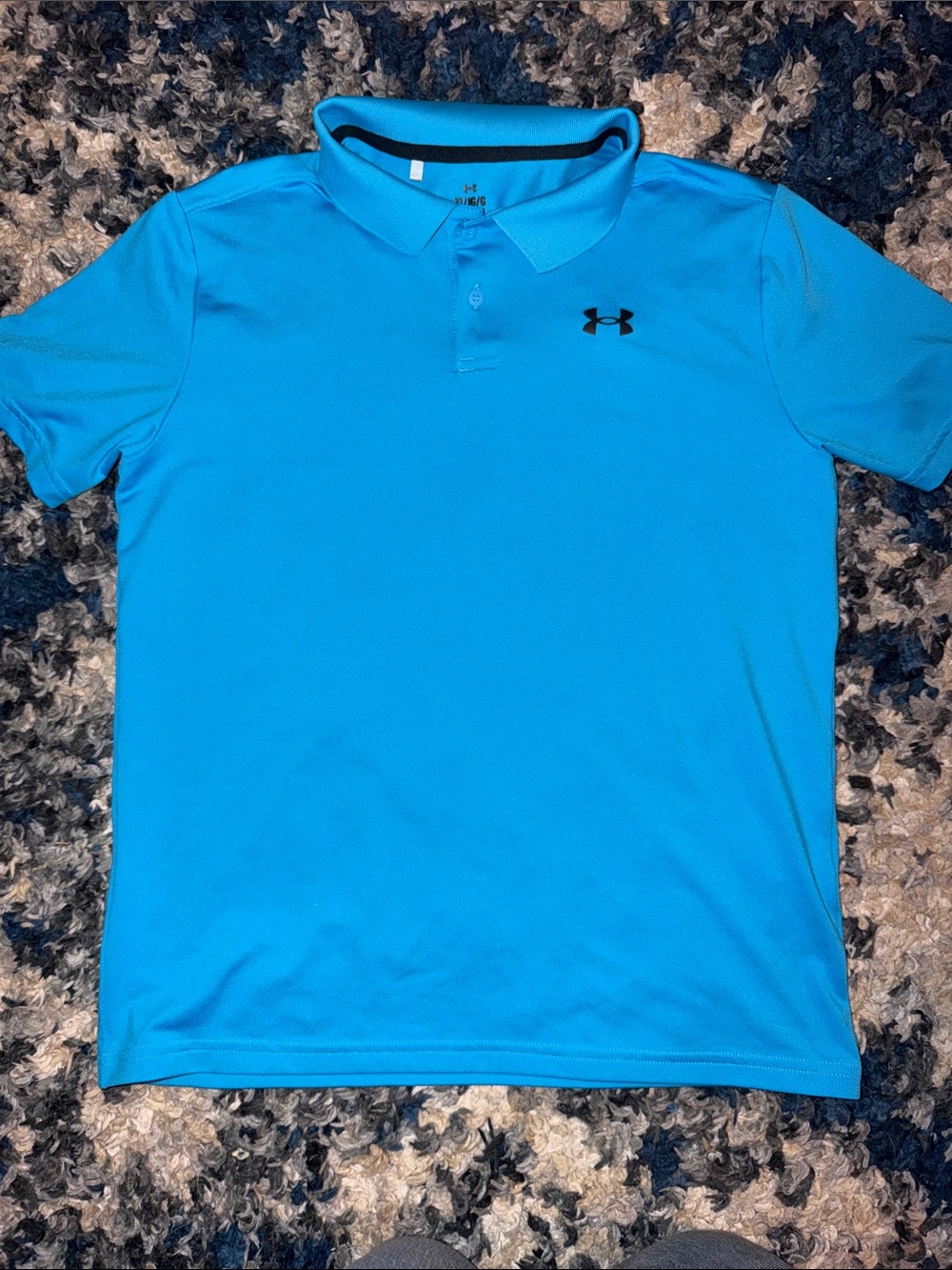 Under Armour Turquoise Performance Polo with Black Logo